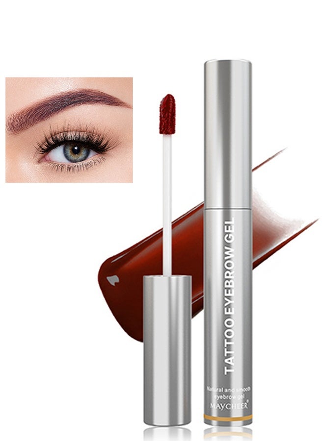 مايتشير جل تحديد الحواجب بالتاتو، صبغة تقشر لفترة طويلة وسهلة الاستخدام، صبغة تقشر تدوم 3 أيام، جل تحديد الحواجب بالتاتو مقاوم للماء ومضاد للتلطيخ، صبغة تقشر #01 أحمر بني مخملي - Image 1